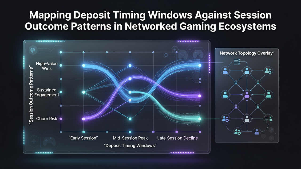 Data visualization showing deposit timing windows mapped against session outcome patterns across networked gaming platforms