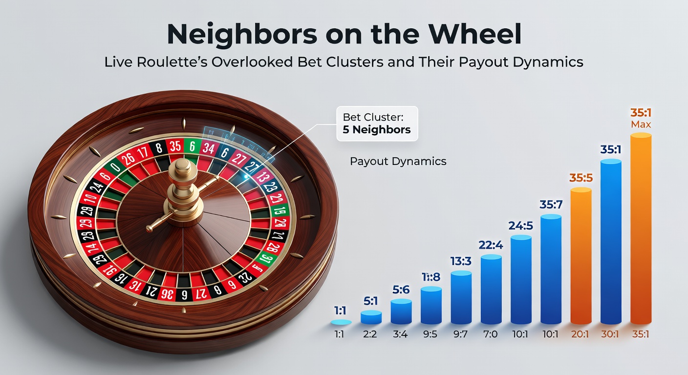 Live roulette wheel with highlighted neighbor bet clusters showing numbers 17, 32, and surrounding sectors
