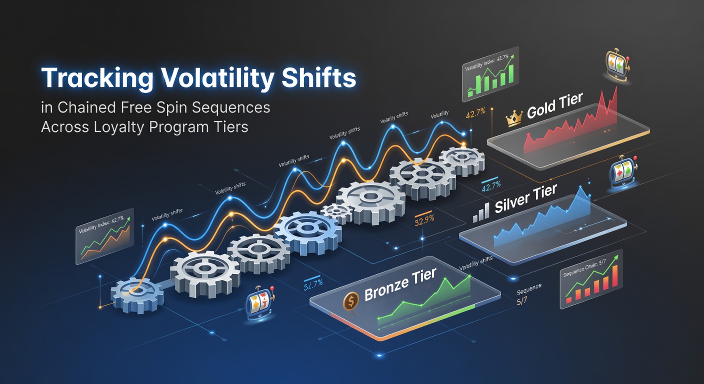 Diagram showing volatility metrics shifting across chained free spin sequences in loyalty tiers